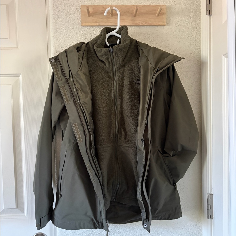 2 in 1 The North Face Women's Dark Green Jacket